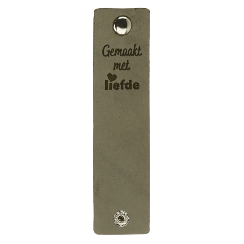 Leren Label Gemaakt met Liefde 12x3cm col 002
