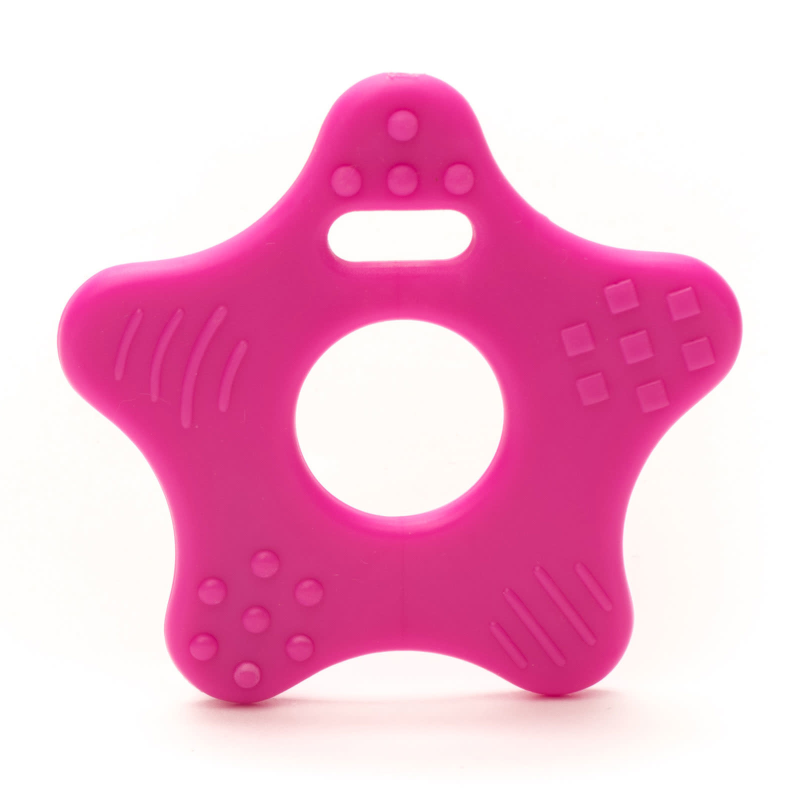 Bijtring Ster, 2stuks 786 fuchsia