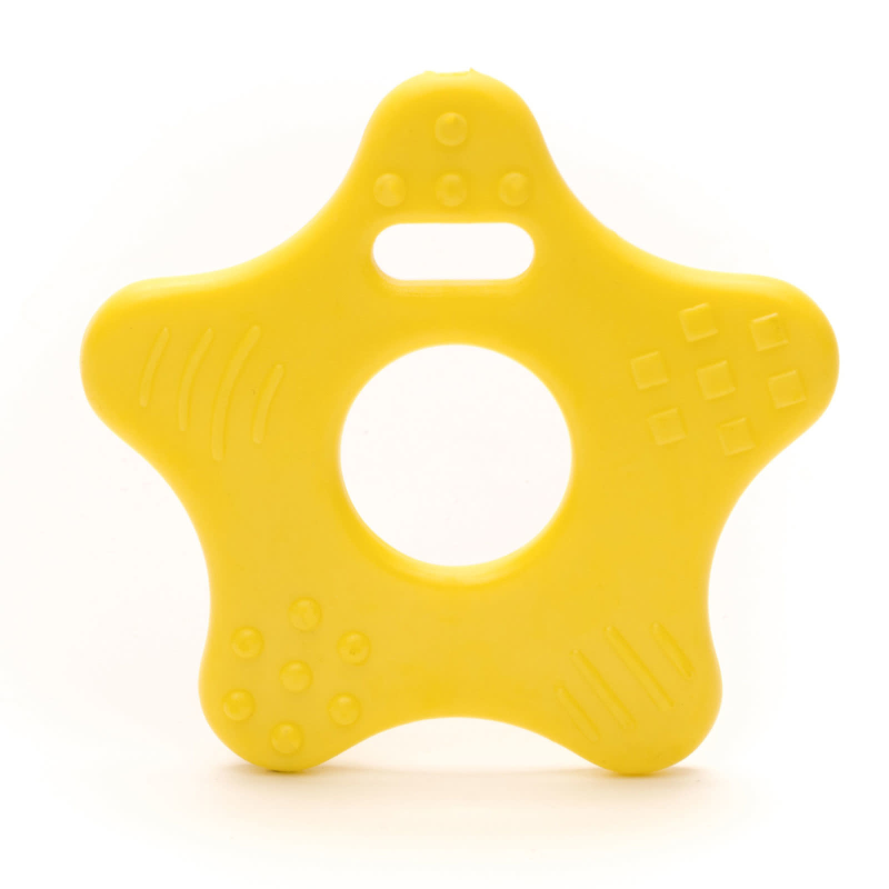 Bijtring Ster, 2stuks 644 licht geel