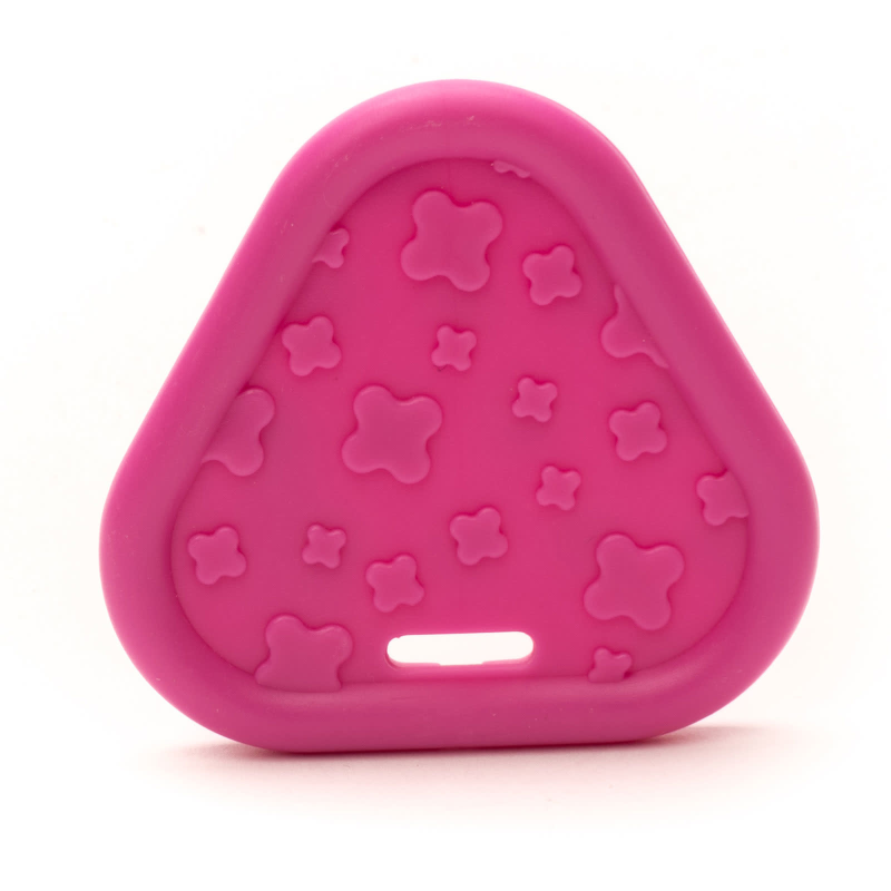 Bijtring Triangel, 2 stuks 786 fuchsia