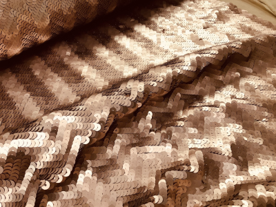 Pailletten stof brons