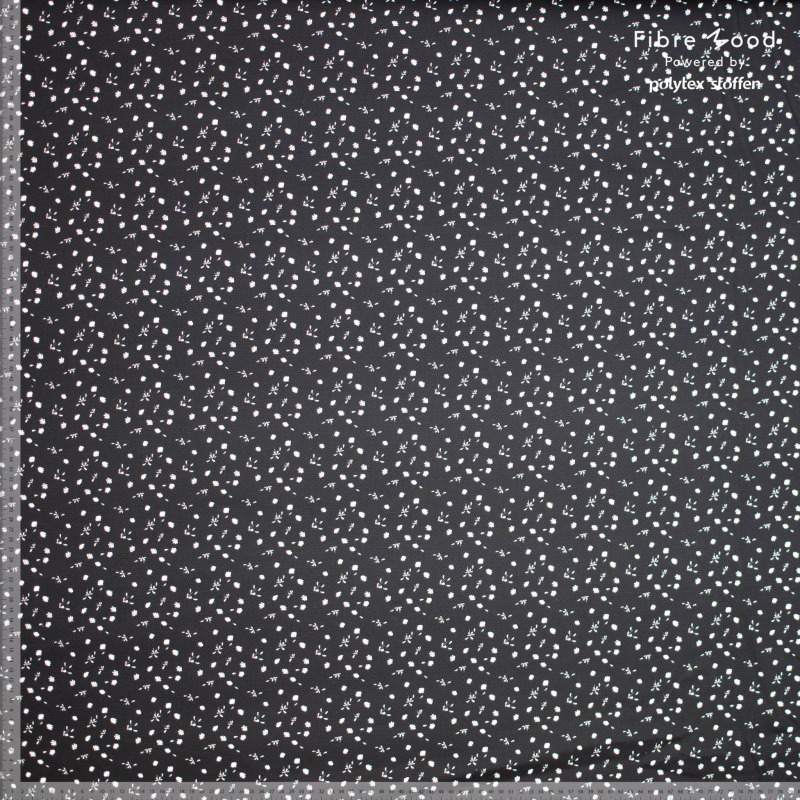 FM310177 jacquard met kleine bloemen