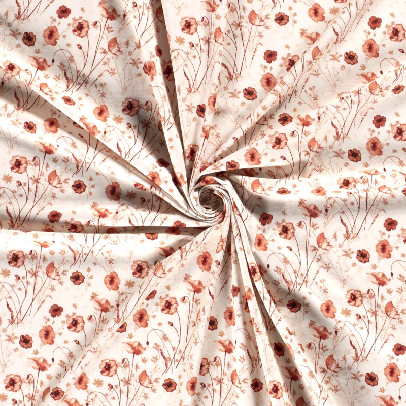 Tricot digi met bloemen print