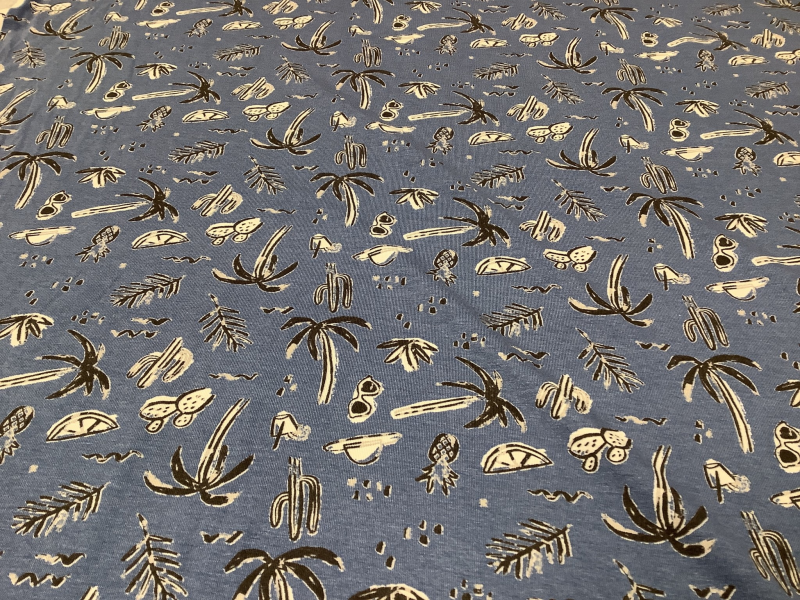 Viscose jersey zomer print 11210