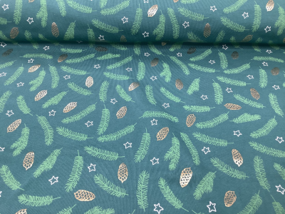 X-Mas jersey groen met foil print