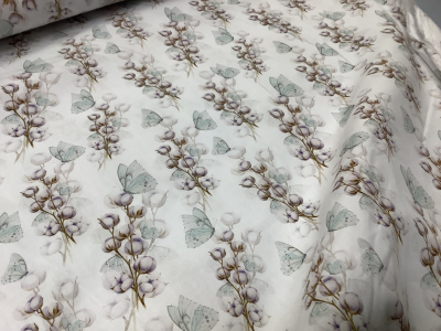 Katoen plant en vlinder