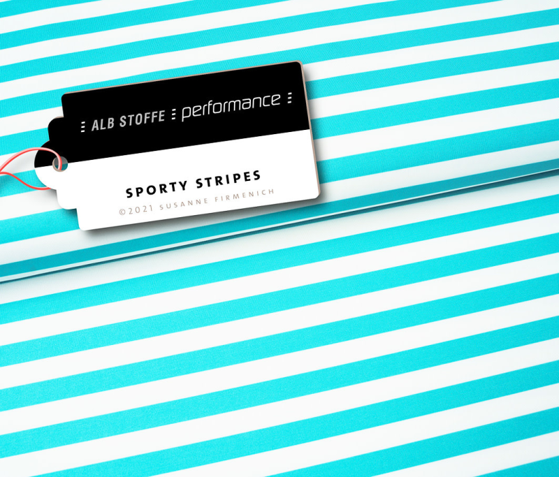 ALBstoffe lycra performance stripe mint
