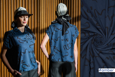 FM321030  Viscose EcoVero Dark Blue
