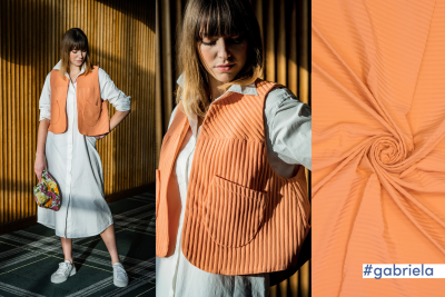 Fibre Mood 3D Stretch Jacquard  Coral