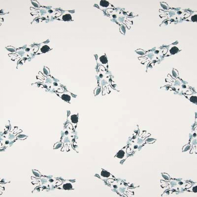 GOTS  Jersey Giraffe blue