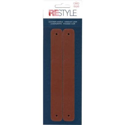 Handvat leer 18cm x 2cm, 2 stuks