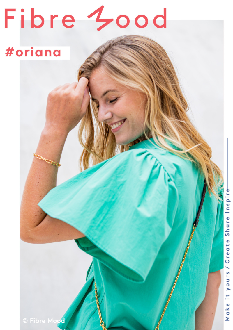 FM791024 Stone washed Poplin - Green model Oriana