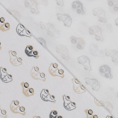 Auto tricot in aarde en grijs tinten