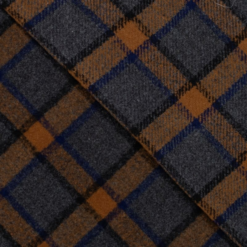 Wol mantelstof met ruit