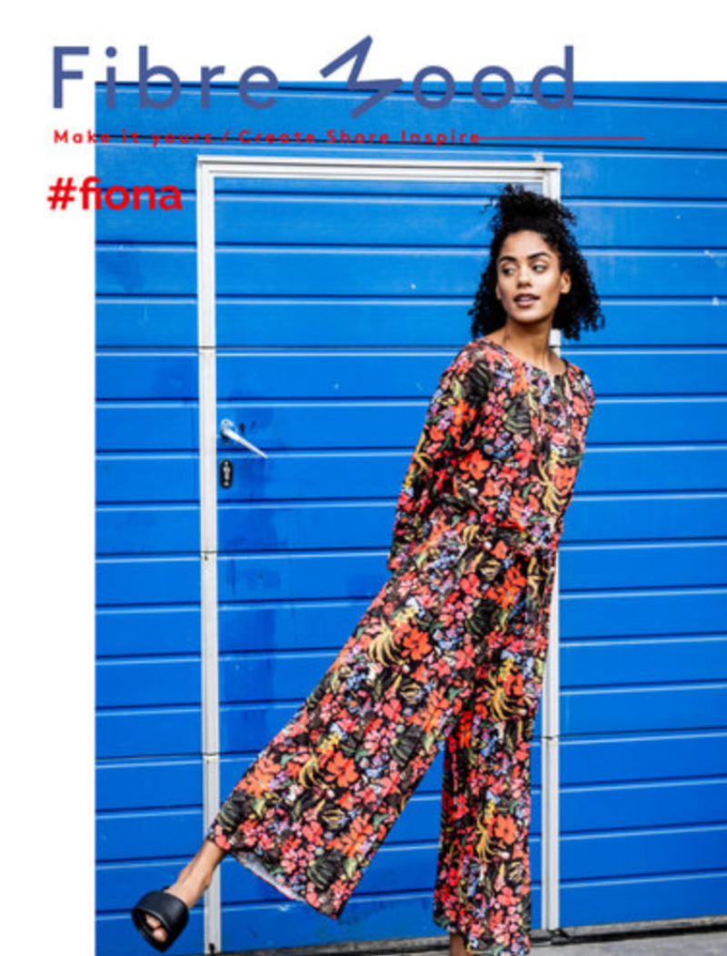 Plissé bloemen Fibre Mood