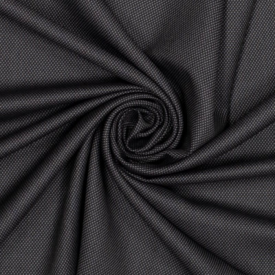 Geweven organic stof met ananas col zwart