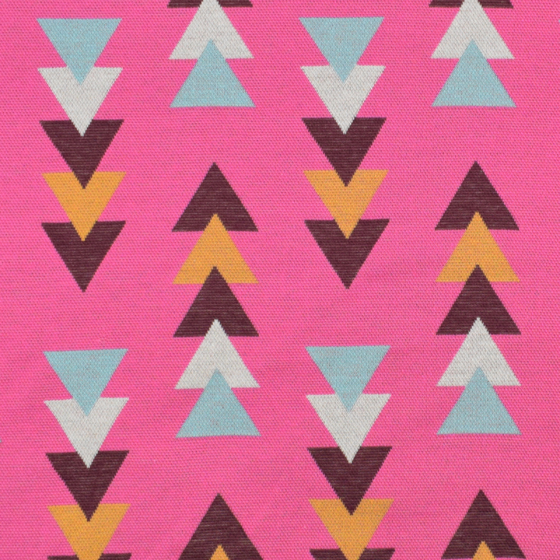 ALBstoffe Fast Forward jacquard roze, biologische stof