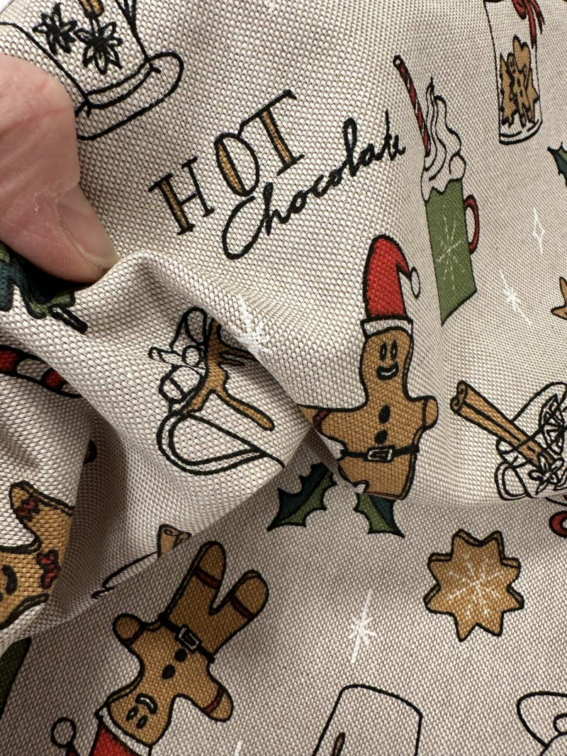 Linnenlook Christmas Doodle - Deco Tafelkleed stof