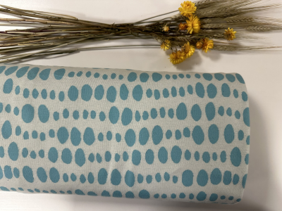 ALBstoffe jacquard together bluette/meri, duurzame stoffen