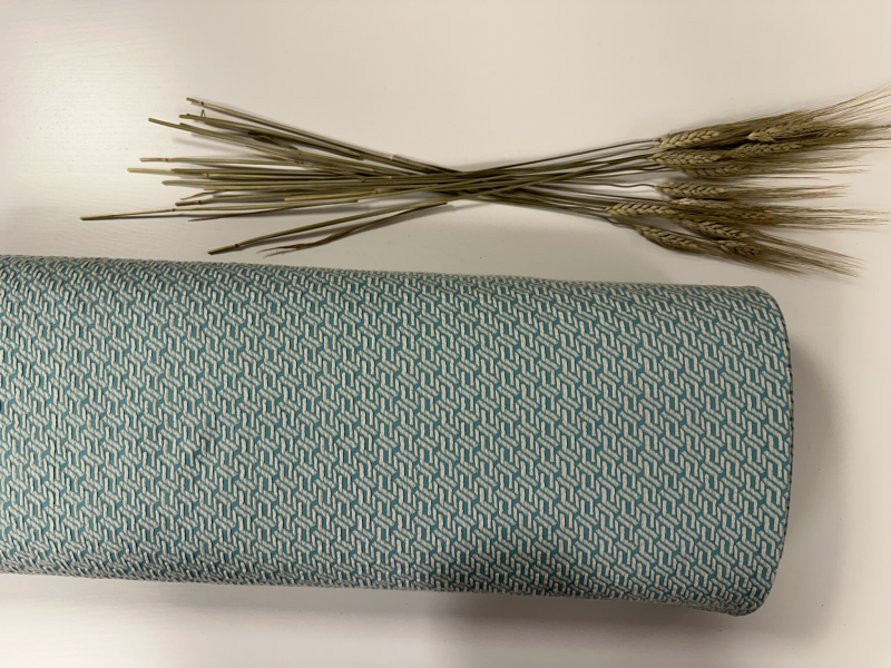 Biologische stof - ALBstoffe jacquard Queens 3D Celeste