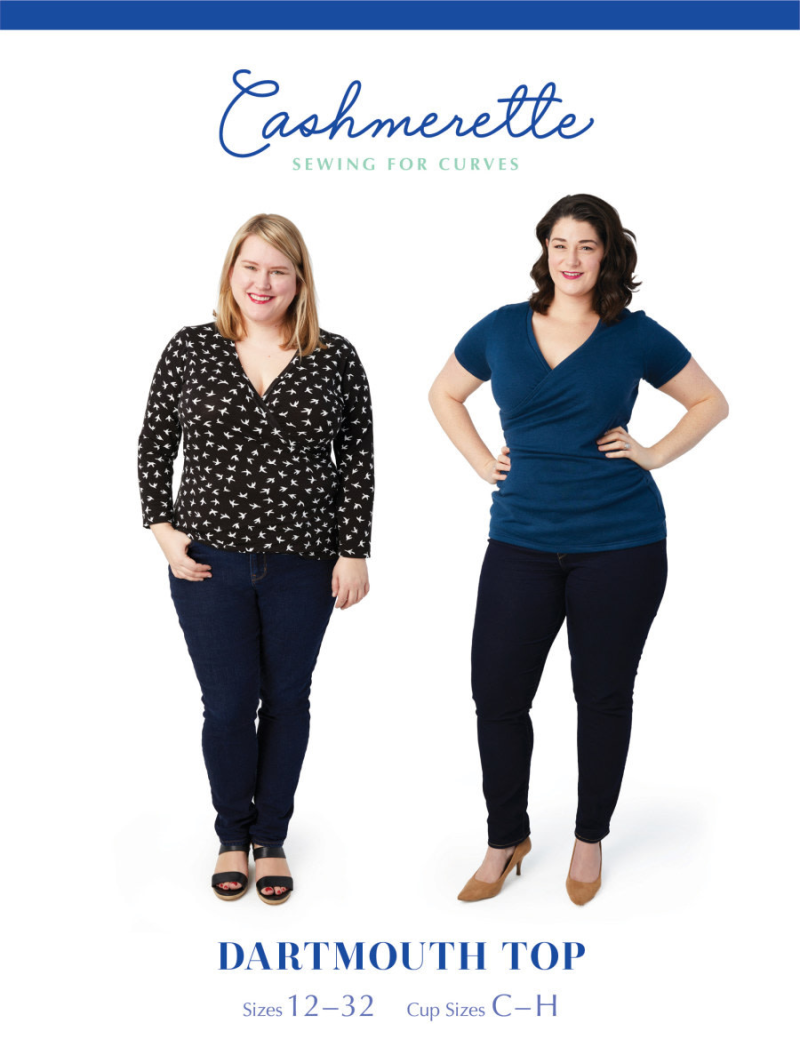 Cashmerette Dartmouth Top Curves Sized 12-32