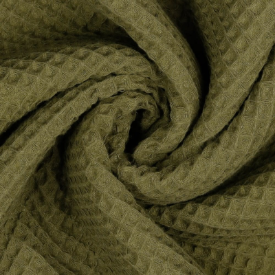 Wafel katoen mosgroen