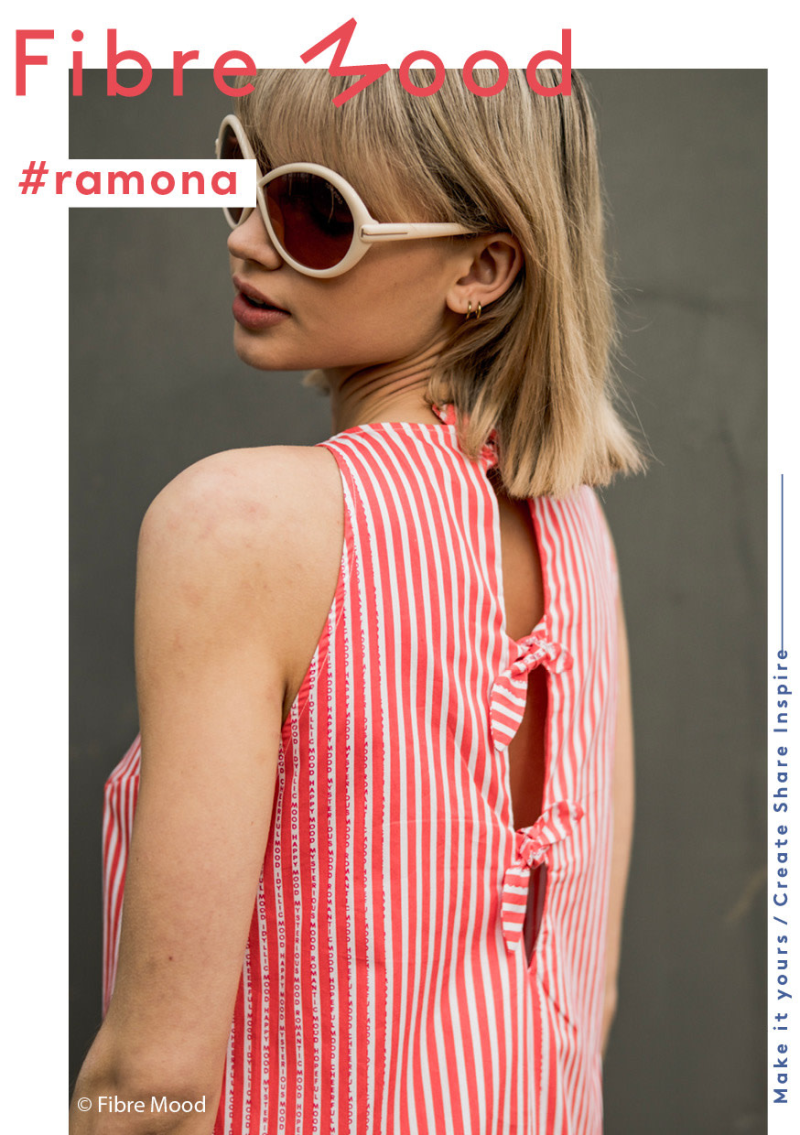 Poplin Stripe with Words - Fibre Mood