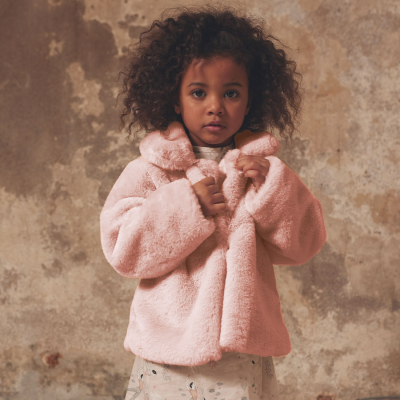 Soft fur Fleece Pink - Katia fabrics