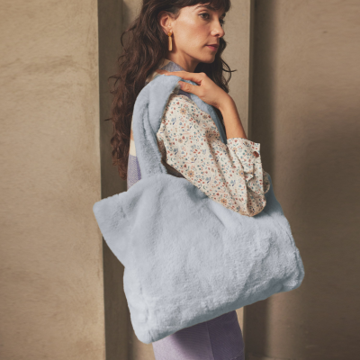 Soft fur Fleece blue - Katia fabrics