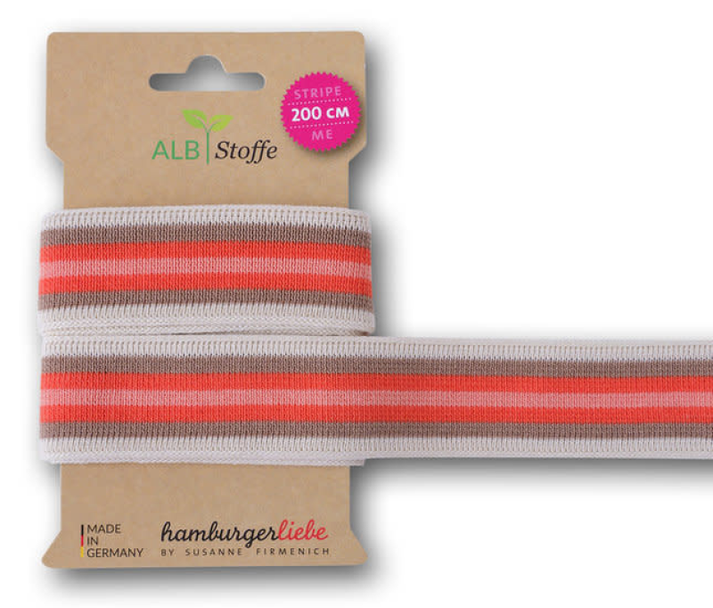 StripeMe ALBstoffe oranje/camel