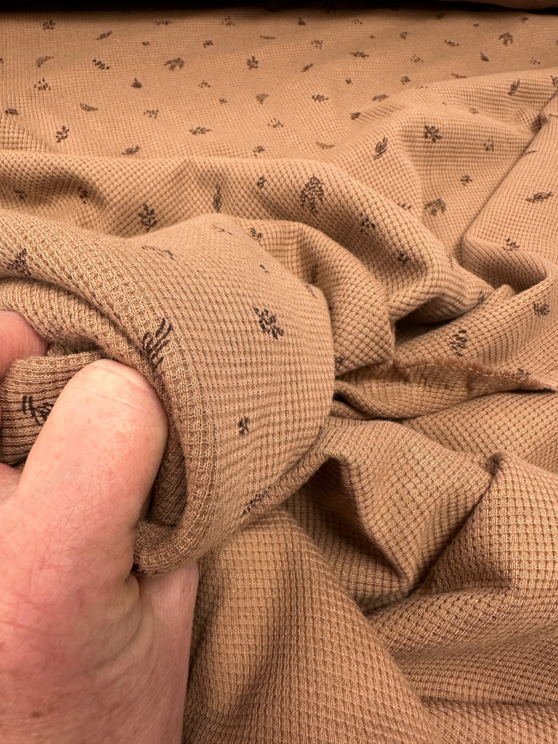 Tricot waffle hazelnut brown