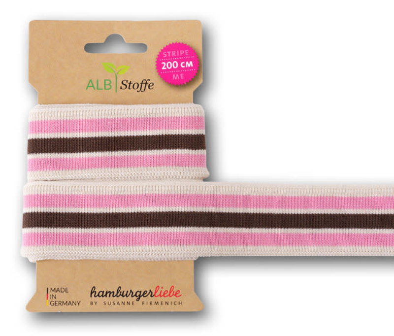 StripeMe ALBstoffe rosé/bruin
