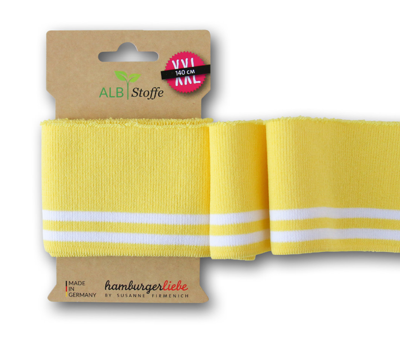 CuffMe ALBstoffe college geel/wit