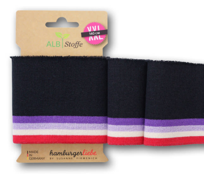 CuffMe ALBstoffe zwart met glam streep