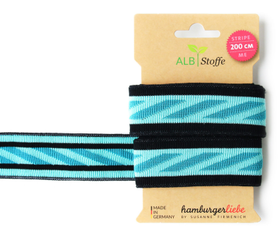 StripeMe ALBstoffe  zwart/mint