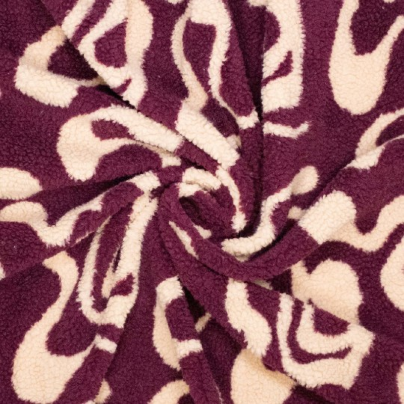 Teddy golven print - Mauve