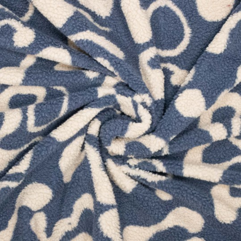 Teddy golven print - Ijsblauw