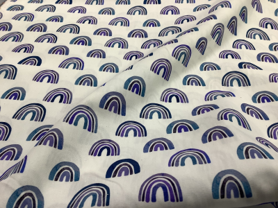 Katoen regenboog blauw