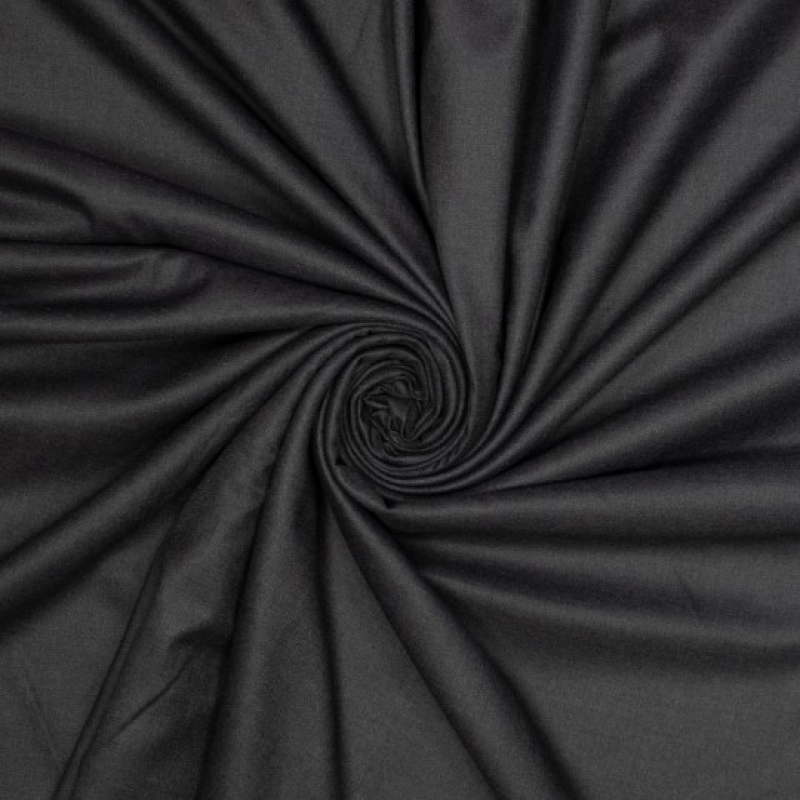 Bamboo gerecycled polyester kreukvrij - Zwart 995