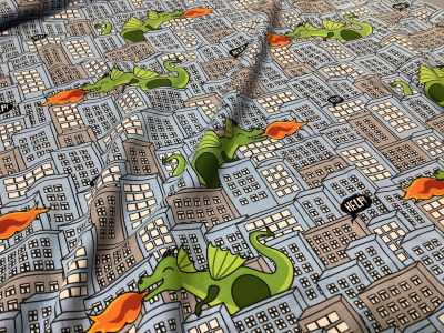 Tricot met draakjes opdruk