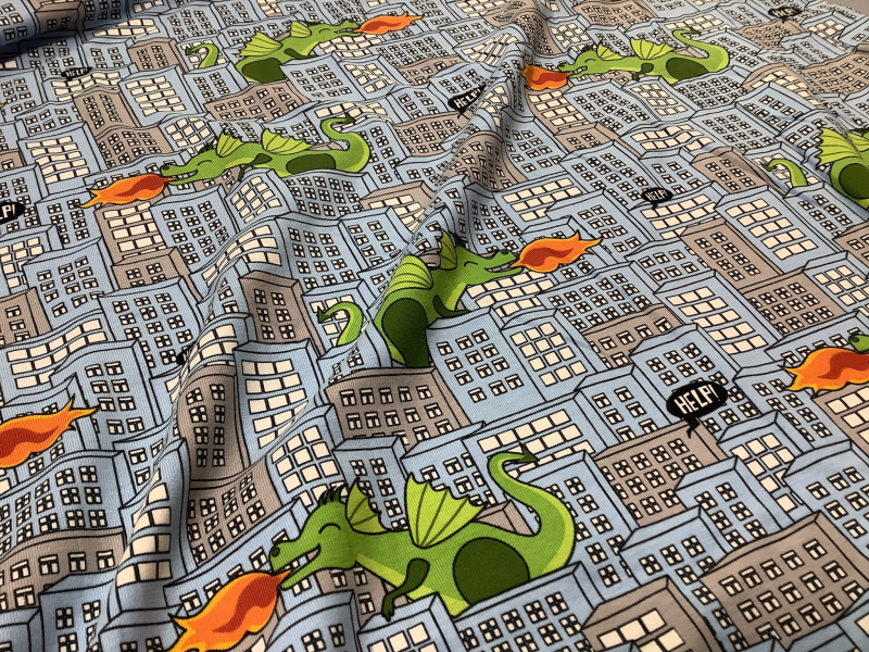 Tricot met draakjes opdruk