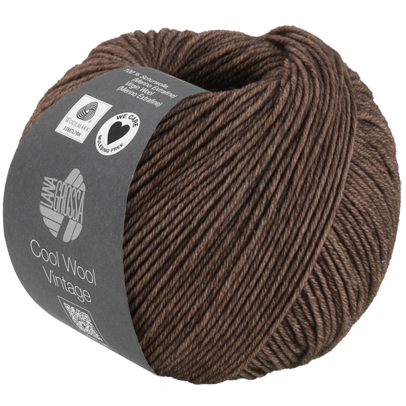 LANA GROSSA Cool Wool Vintage - Donkerbruin 7384