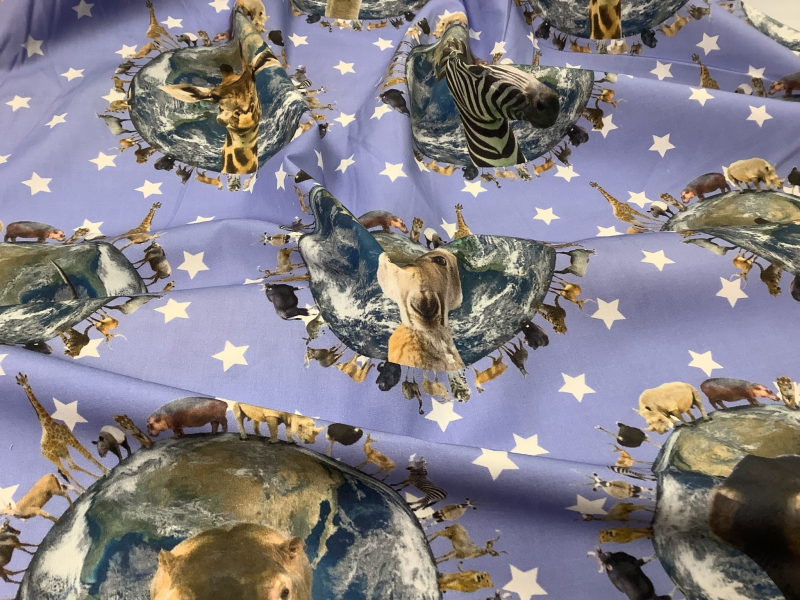 Katoen dieren wereld bol