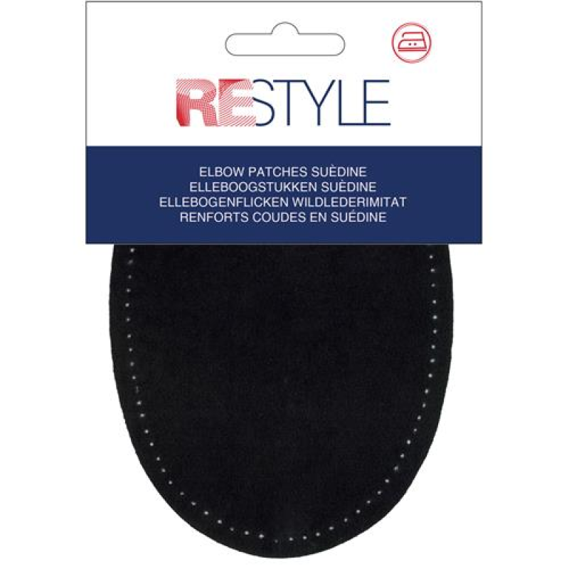Elleboogstukken Suedine - Zwart 000