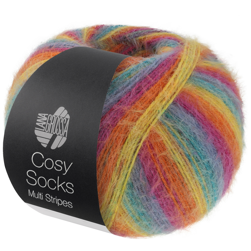 Cosy Socks Multi Stripes - Regenboog 0151