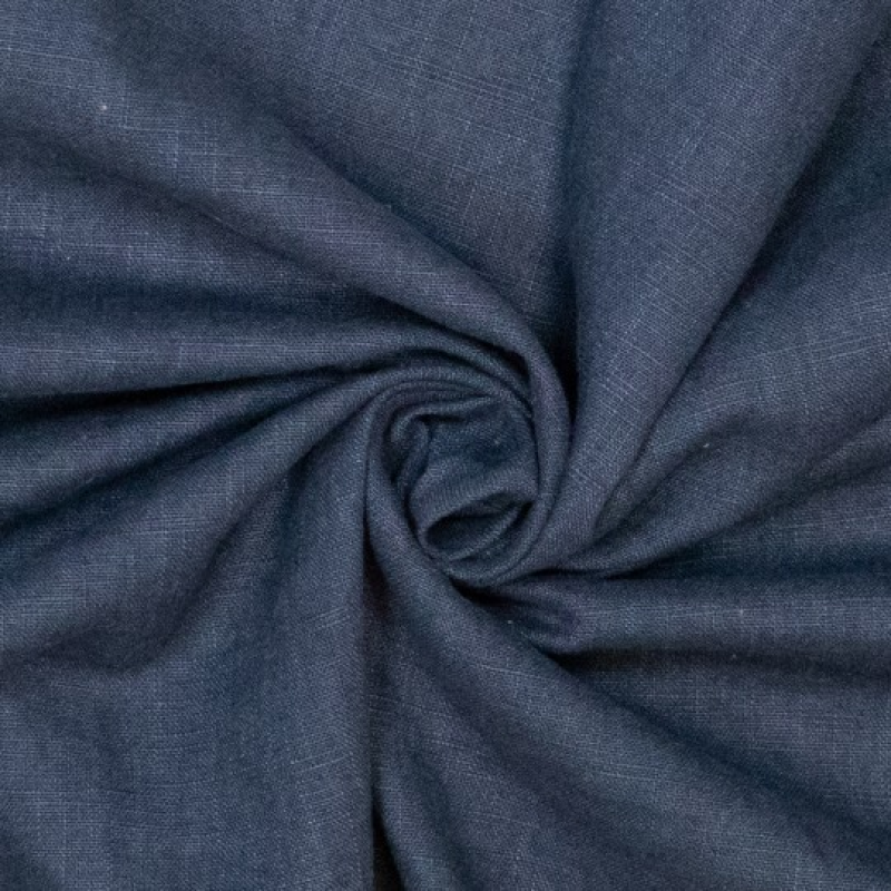Double stone washed linnen - Dark Denim