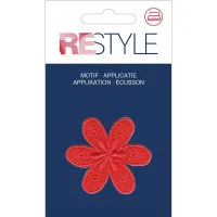 Bloem rood 42 x 38 mm