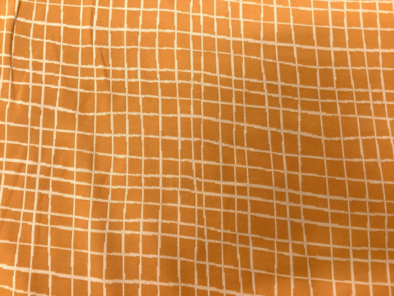 Jacquard ALBstoffe met ruit motief - Curry