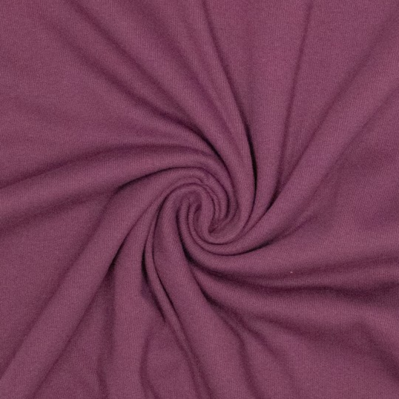 Boord 2x2 rib katoen elastan - Mauve