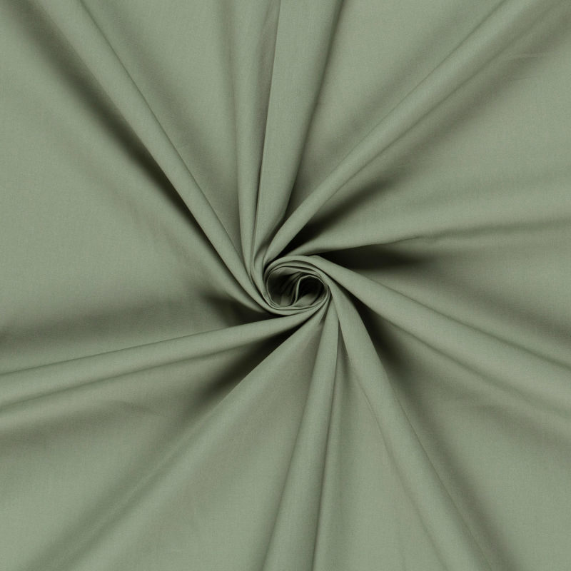 Katoen Poplin GOTS - Effen Mint